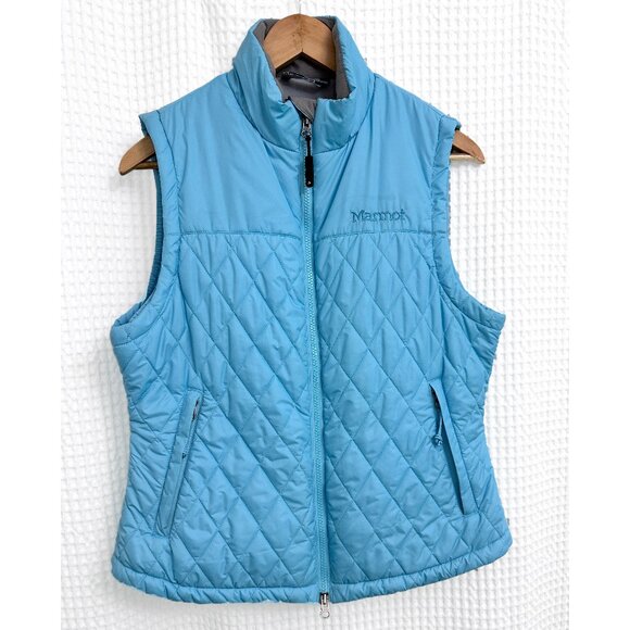 Marmot Women's Kitzbuhel Quilted Vest Powder Blue Sz Medium - Picture 1 of 9